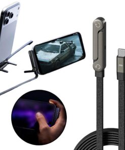 Fast Charging Foldable Bracket Data Cable 2-in-1 Data Wire Foldable Phone Tablet Stand Type-C To Type-C USB-A To Type-C