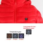 Winter Heated Jacket USB Electric Cotton Coat Zip-up Heater Thermal Clothing Heating Vest For Men - Image 8