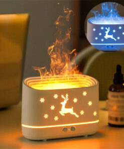 Elk Flame Humidifier Diffuser Mute Household Atmosphere Lamp Christmas Home Decorations