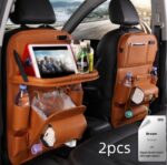 PU Leather Car Storage Bag Multifunction Seat Back Tray Hanging Bag Waterproof Car Organizer Automotive Interior Accessories - Image 9