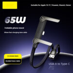 Fast Charging Foldable Bracket Data Cable 2-in-1 Data Wire Foldable Phone Tablet Stand Type-C To Type-C USB-A To Type-C - Image 5