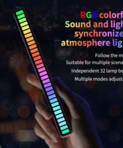 Led Sound Control Light Bar RGB Ambient Pickup Rhythm Lamp Music USB Adjustabl Automotivo Strip For Automobiles Family Party