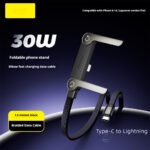 Fast Charging Foldable Bracket Data Cable 2-in-1 Data Wire Foldable Phone Tablet Stand Type-C To Type-C USB-A To Type-C - Image 6