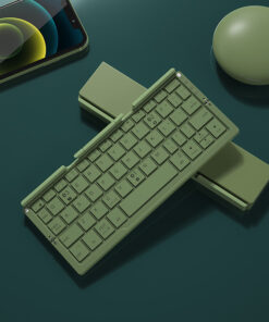 Mini Folding Bluetooth Keyboard Wireless Keypad Support3 Devices With Stand Rechargeable Foldable Keyboard For Phone Tablet