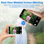 Vlog Selfie Monitor Screen Magnetic Rear Camera Phone Monitor Wireless Selfie Monitor Screen With 33FT Remote For Vlog Live Stream Compatible With IOS Android - Image 2