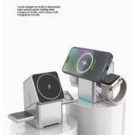 Geometric Rotating Cube 3-in-1 Powerful Magnetic Wireless Charger - Image 3
