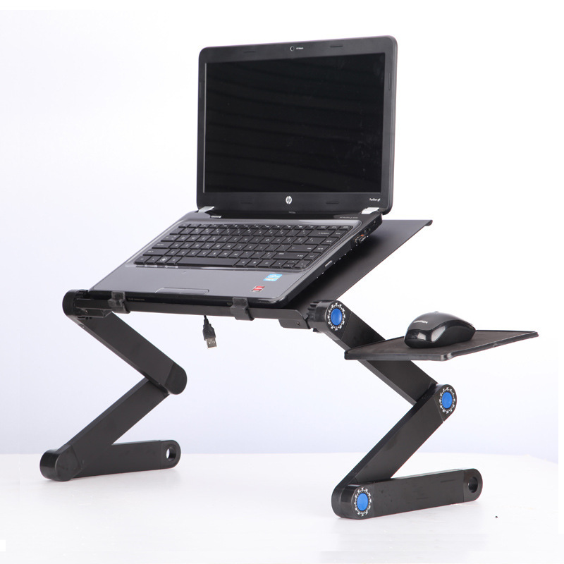 936490740258.jpg Laptop Table Stand With Adjustable Folding Ergonomic Design Stand Notebook Desk For Ultrabook Netbook Or Tablet With Mouse Pad - Image 1