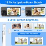 Vlog Selfie Monitor Screen Magnetic Rear Camera Phone Monitor Wireless Selfie Monitor Screen With 33FT Remote For Vlog Live Stream Compatible With IOS Android - Image 5