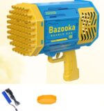 Bubble Gun Rocket 69 Holes Soap Bubbles Machine Gun Shape Automatic Blower With Light Toys For Kids Pomperos - Image 7