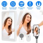 Vlog Selfie Monitor Screen Magnetic Rear Camera Phone Monitor Wireless Selfie Monitor Screen With 33FT Remote For Vlog Live Stream Compatible With IOS Android