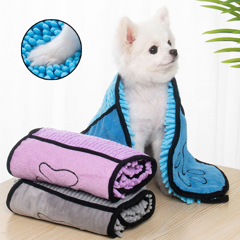 ce3297c3-b63f-4148-8209-76fbe38ba173.jpg Dogs Cats Towels Super Absorbent Dog Bathrobe Microfiber Bath Towels Quick-Drying Cat Bath Towel For Pets Towel Dog Towels Pet Products - Image 1